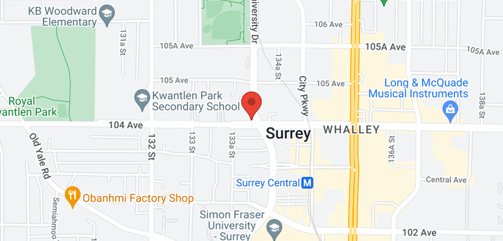 map of 1502 13399 104 AVENUE